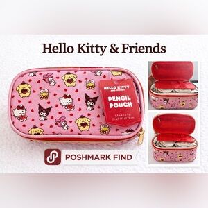 Hello Kitty Pink and Red Character Pouch